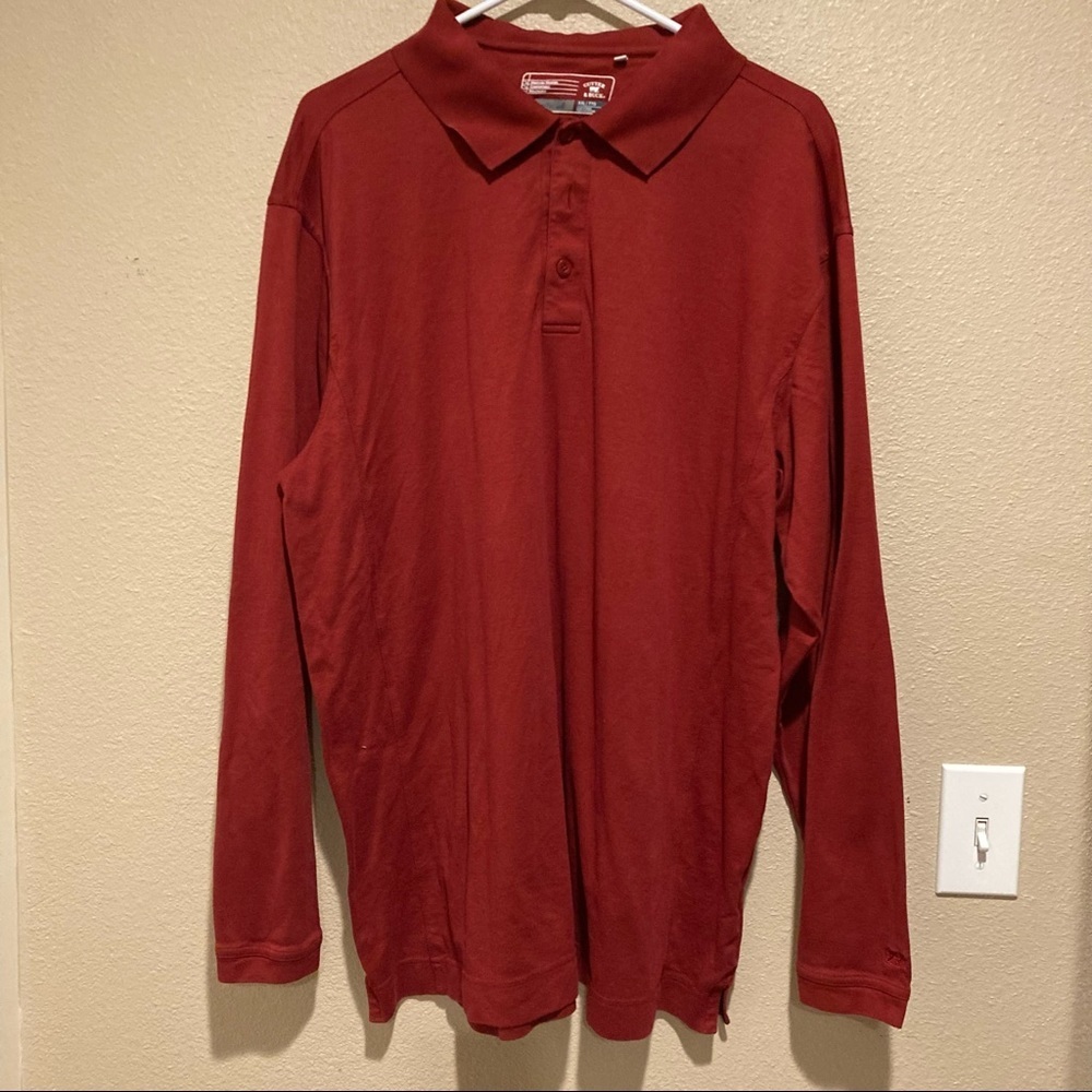 Cutter & Buck LongSleeve Polo Shirt - Red - XXL